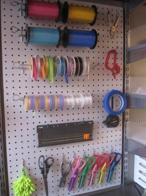 Using A Pegboard For Organizing