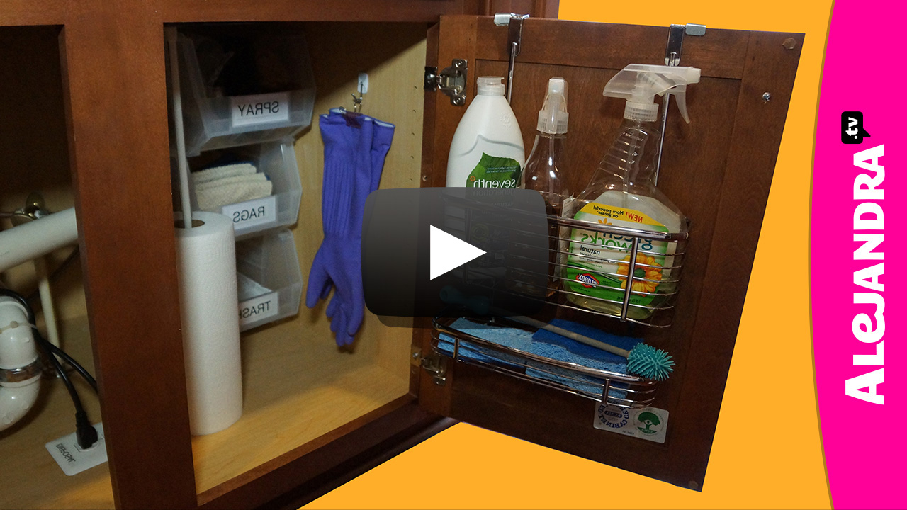 How to Organize Under the Kitchen Sink Cabinet 